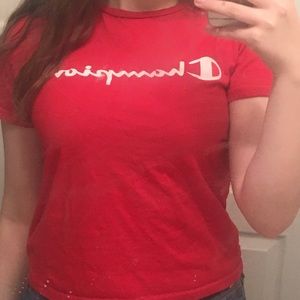 Champion red tee